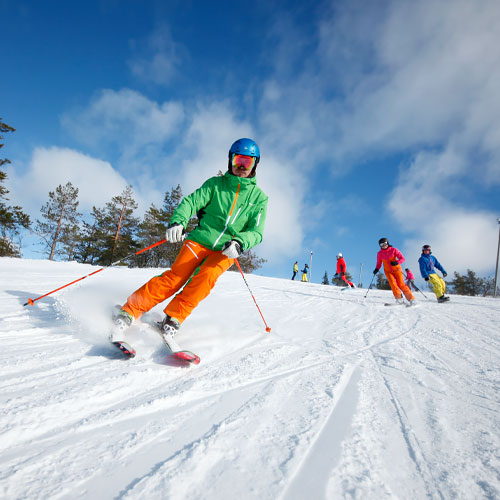 skiing